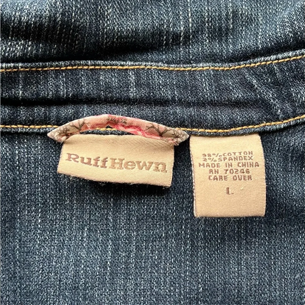 Ruff Hewn Women’s Large Embellished Denim Jacket - Picture 4 of 6